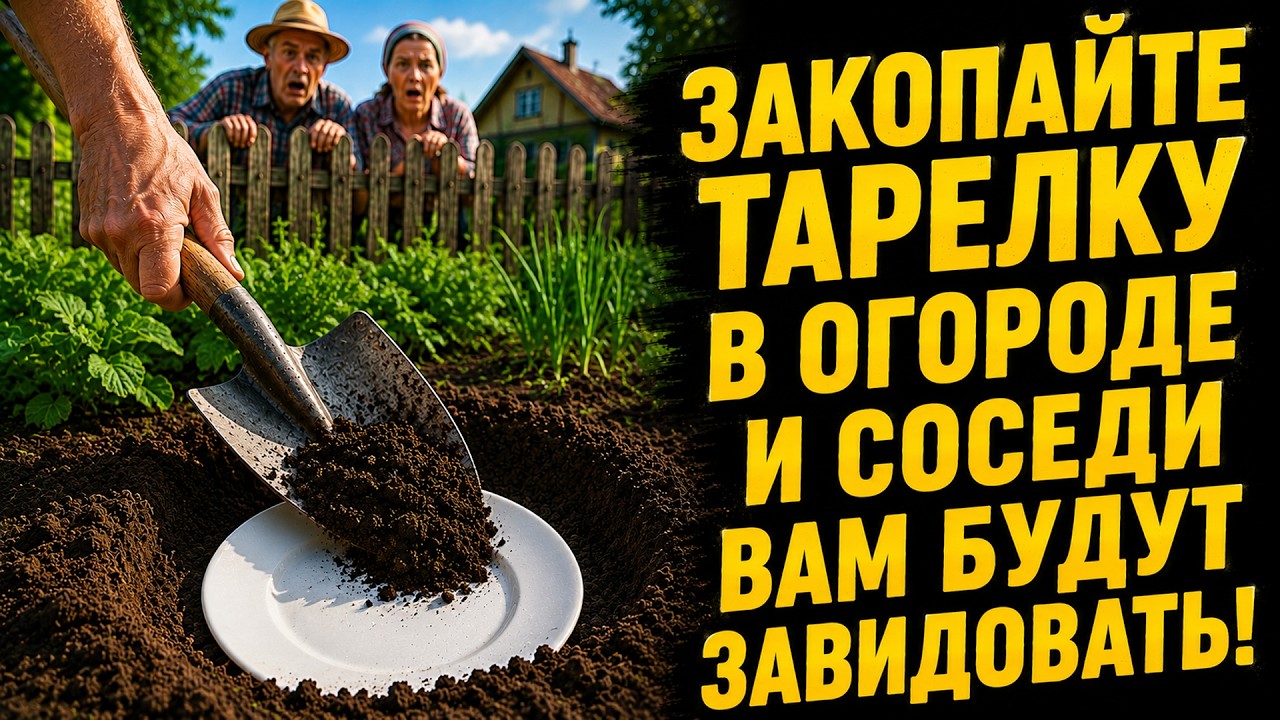 Закопайте ТАРЕЛКУ в огороде и результат вас удивит! Век живи век учись!
